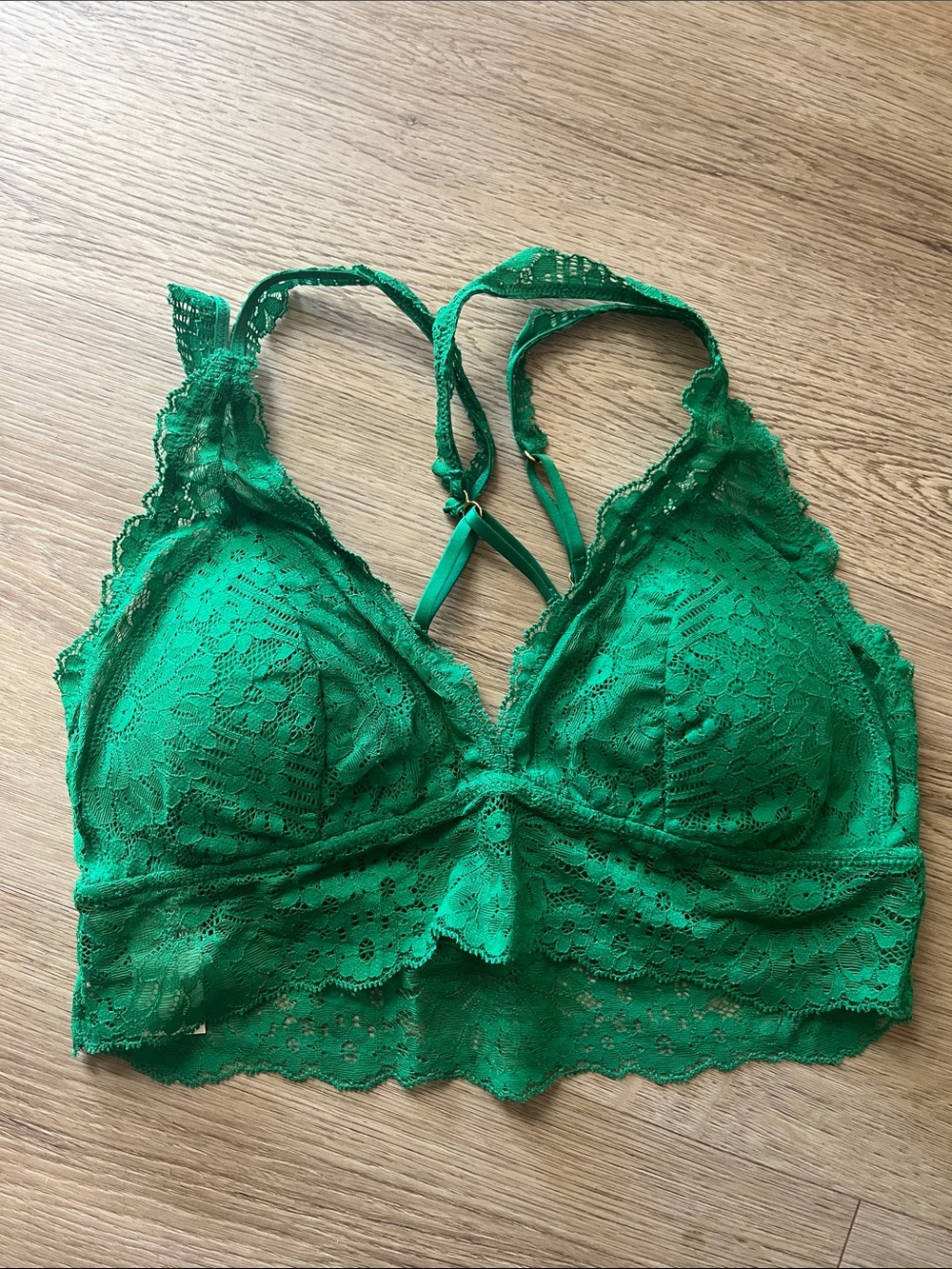 aerie Emerald Green Lace Bralette